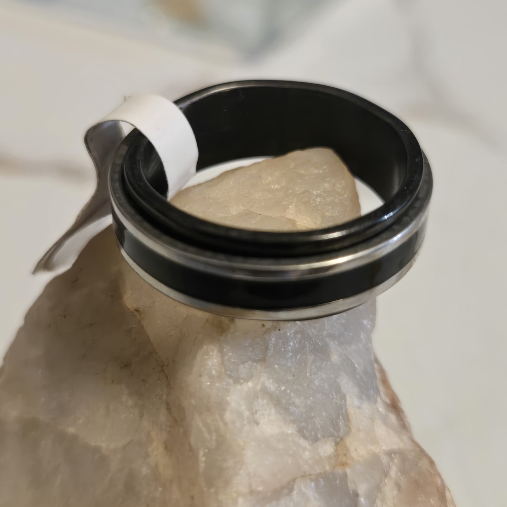 Black and Silver Men's Ring